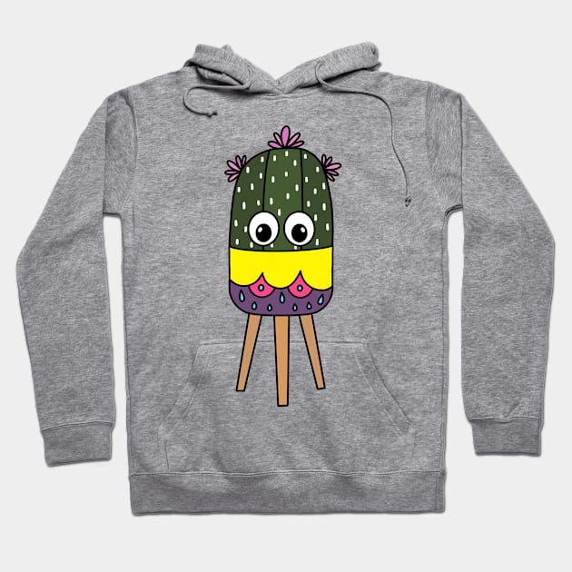 Cute Cactus Design #333: Cute Cactus In A Nice Planter Hoodie by DreamCactus